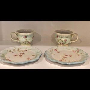 Tracy Porter Vintage dessert plate & mug set (2ct)